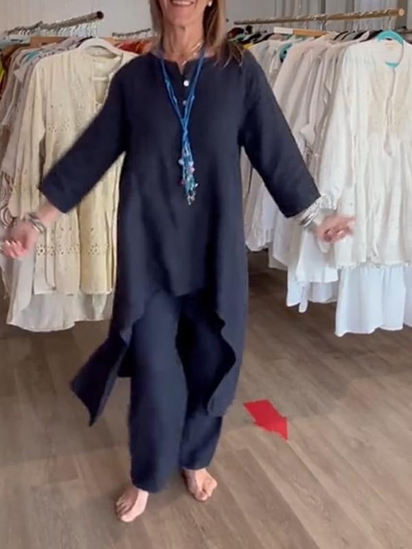 Liana | Eleganter Freizeitanzug aus Naturleinen