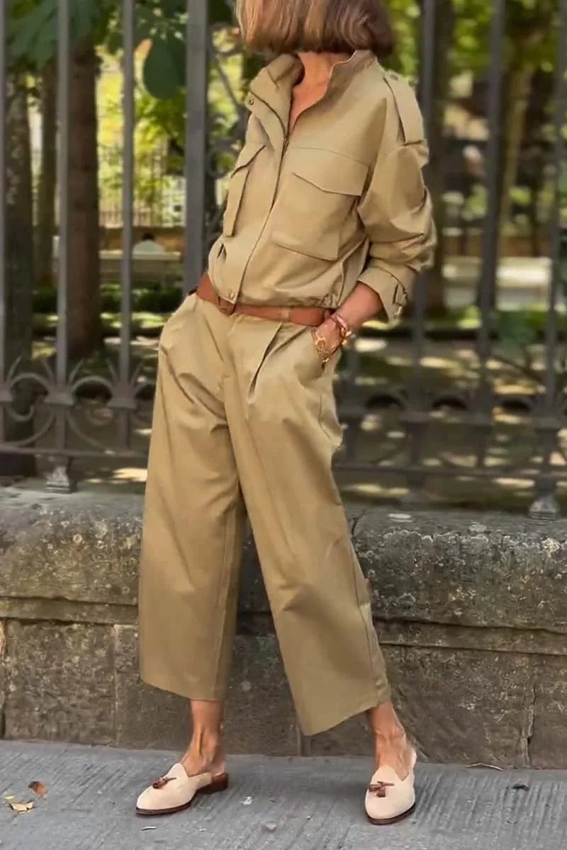 Solana | trendige Cargo-Outfits, leger und elegant.