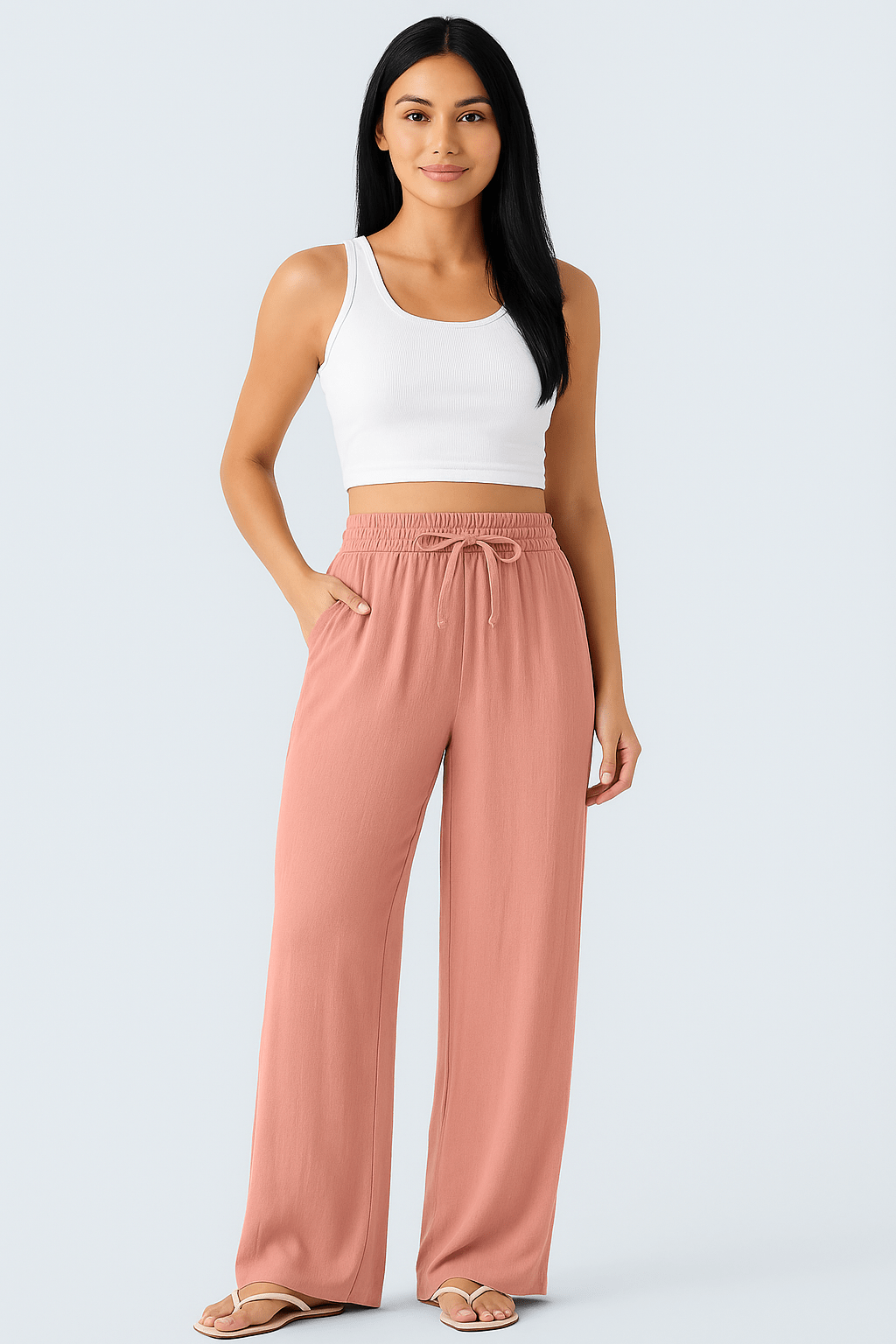 Tessi | Hose mit hoher Taille und weitem Bein