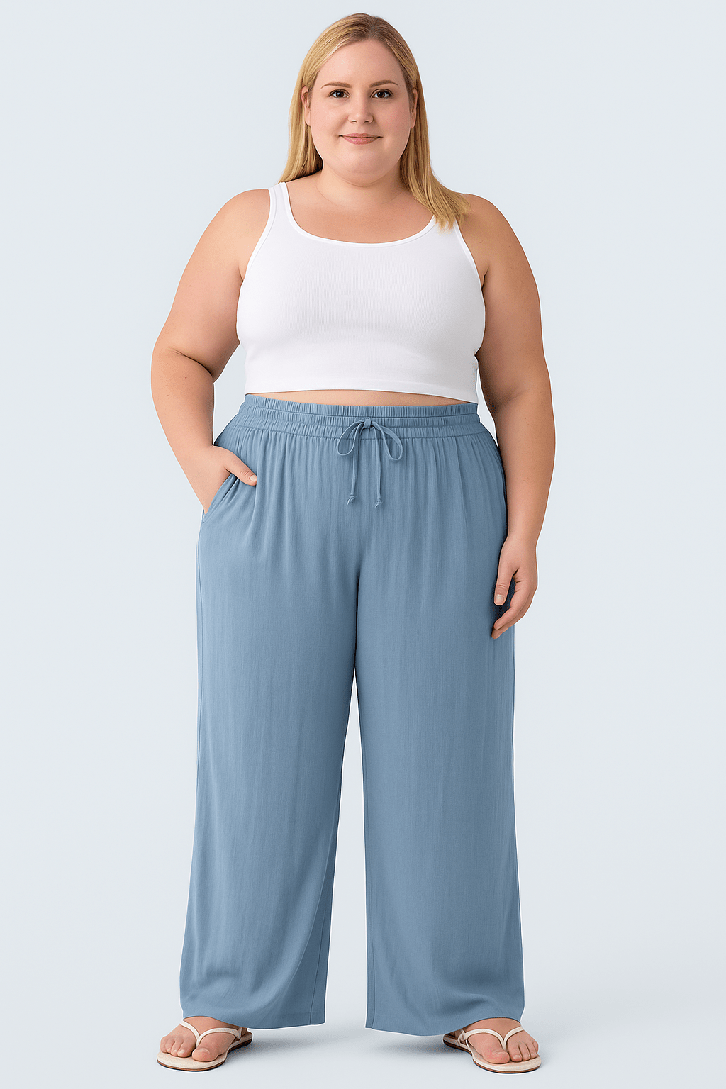 Tessi | Hose mit hoher Taille und weitem Bein