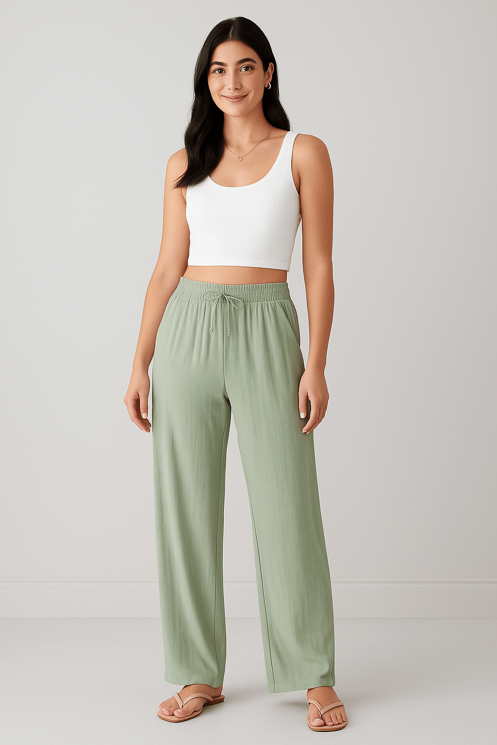 Tessi | Hose mit hoher Taille und weitem Bein