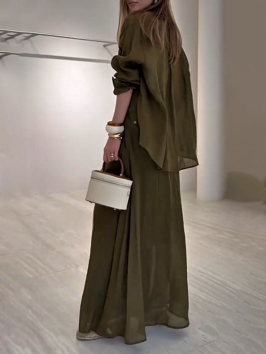 Neina | Zweiteiliges Set: Langarmshirt und Rock