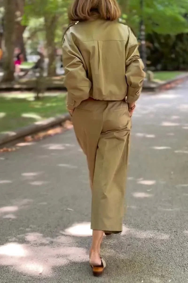 Solana | trendige Cargo-Outfits, leger und elegant.