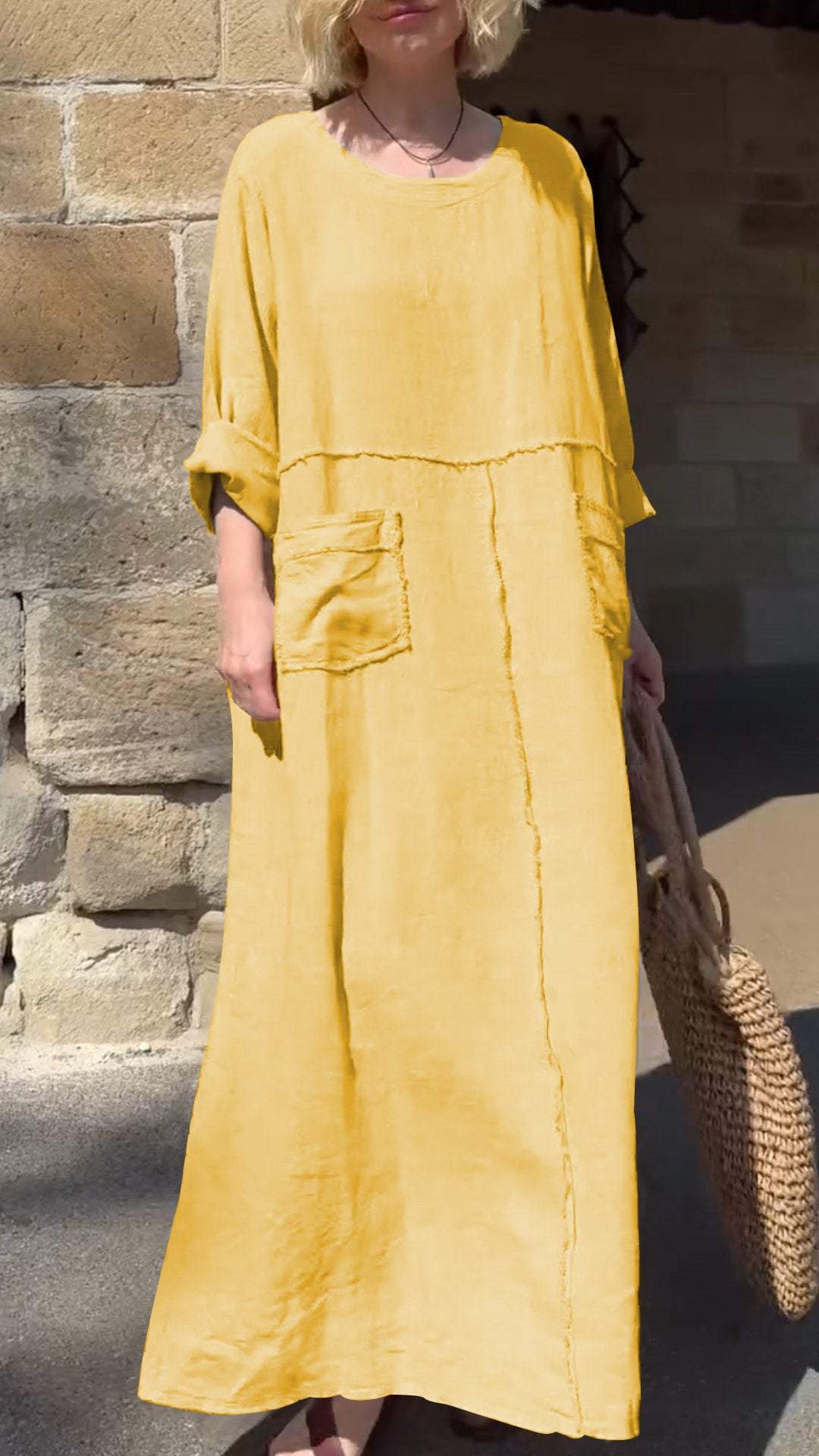 Yancy | Übergroßes Boho-Patchwork-Kleid