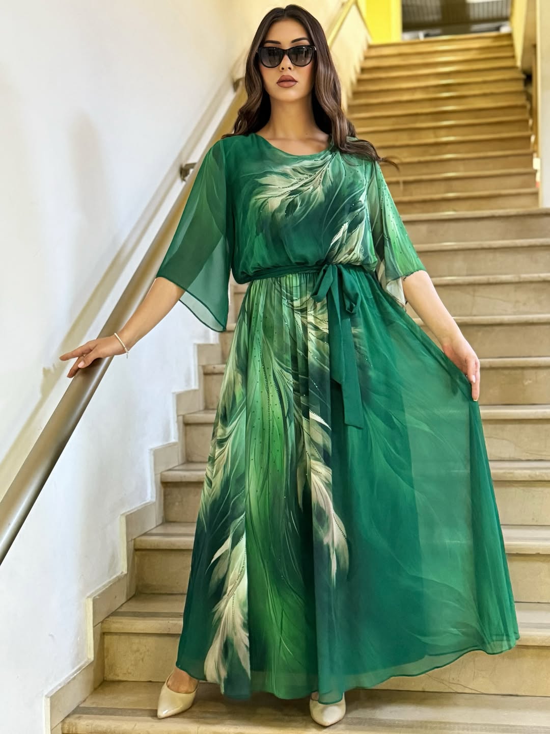 Crisanta | Elegantes Chiffonkleid