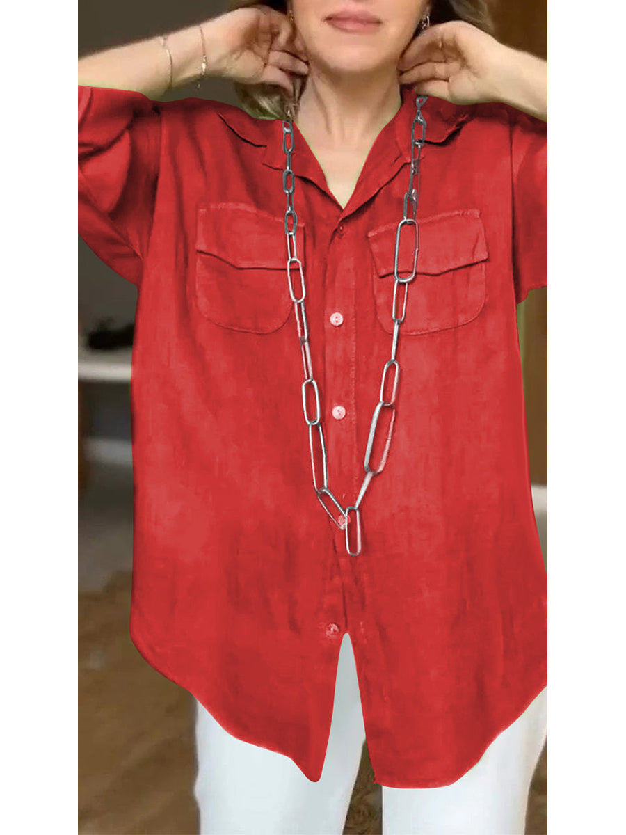 Goldie™ | Bequemes Damenhemd aus Baumwolle und Leinen