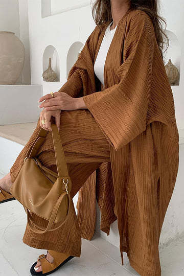 Aubree | Lässiges zweiteiliges Set im Falten-Kimono-Stil