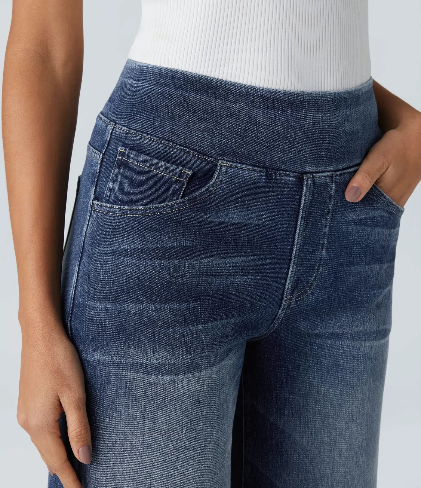 Pepa | Elastische Jeans mit hoher Taille