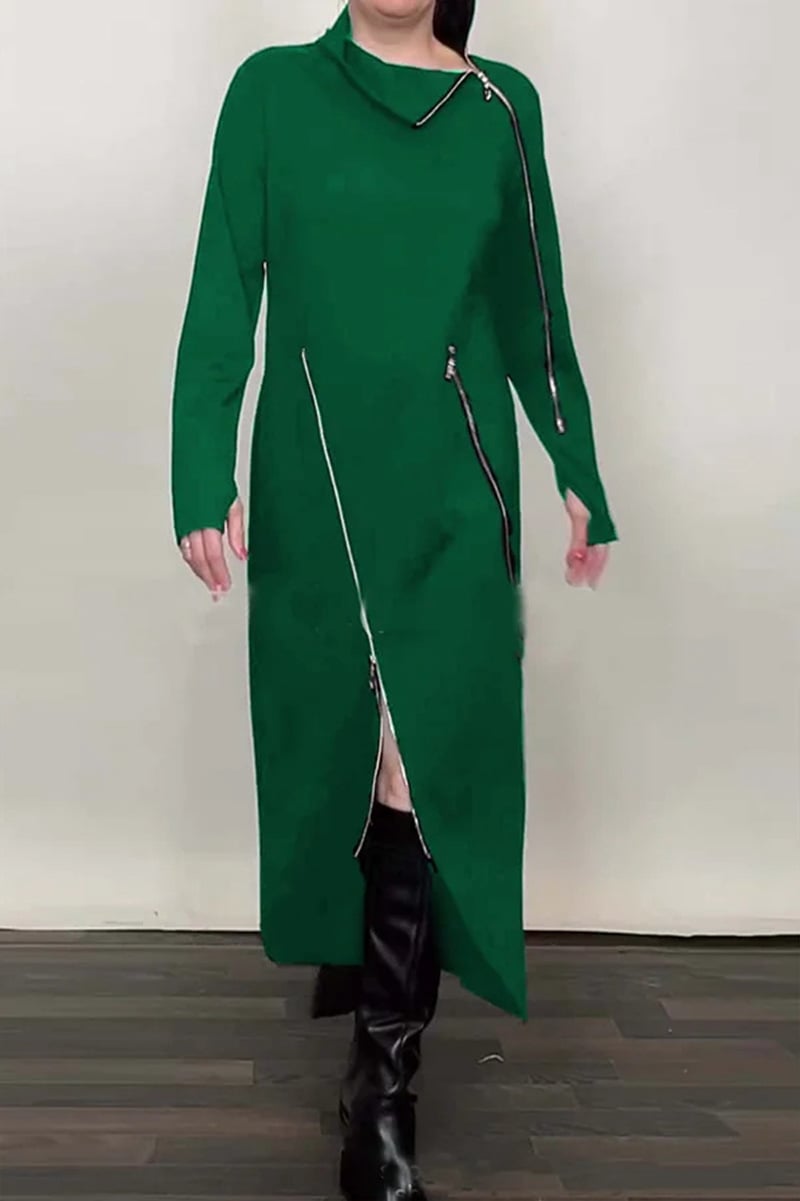 Lorena | Elegantes monochromes Maxikleid