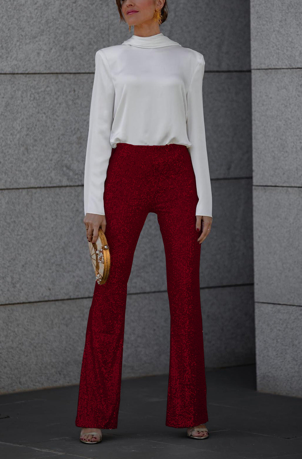 Marta | Damen Pailletten-Schlaghosen