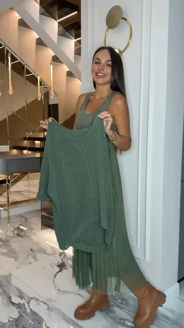 Shalyn | Set aus Mesh-Jumpsuit und Top