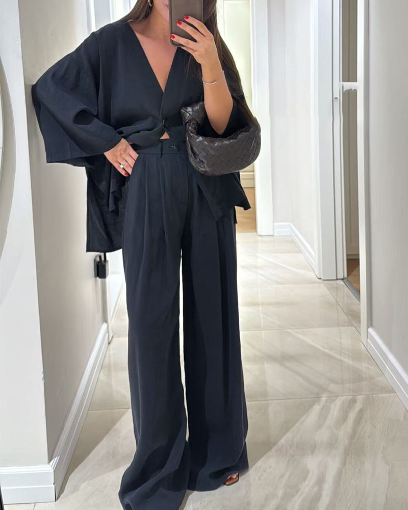 Natasha | modisches Set mit V-Ausschnitt