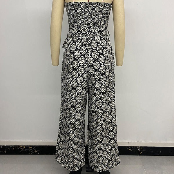 Vienna™ | Trägerloser böhmischer Jumpsuit mit Blumenmuster