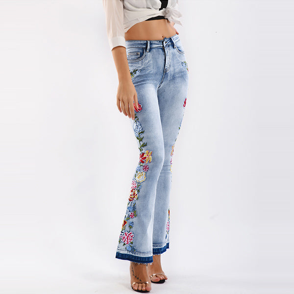 Daisy | Stylische Vintage-Jeans mit floralen Akzenten