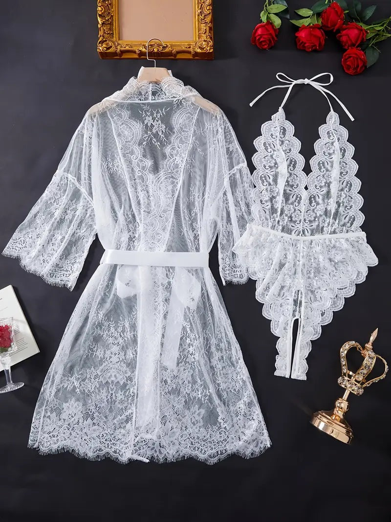 Kelene | Damen-Spitzen-Nachtset