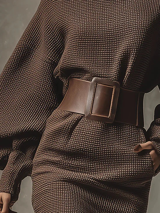 Mecha | Kurzes Netzkleid mit Gürtel