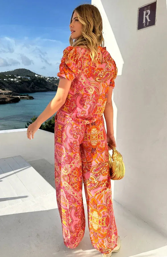 Bridget | modisches Set bestehend aus gerafftem Oberteil und weitem Schnitt