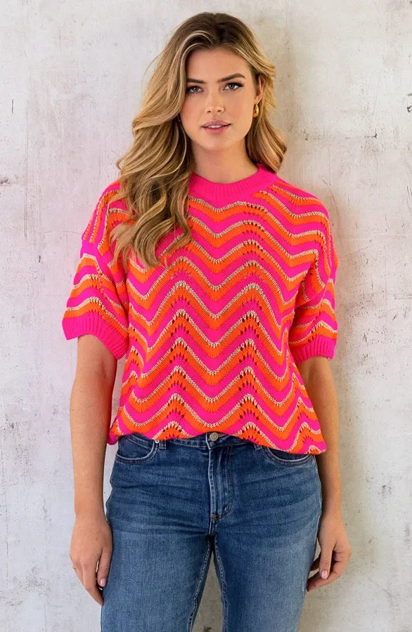 Blossom | femininer Zickzack-Pullover für den Alltag