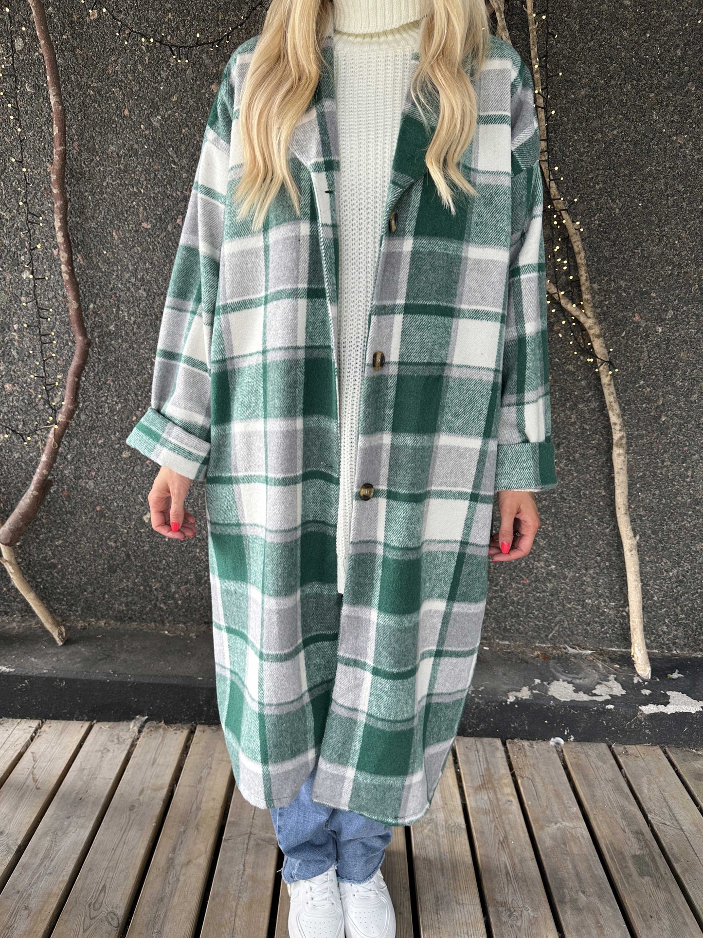 Karolyn | Kariertes Viskose-Hemdkleid