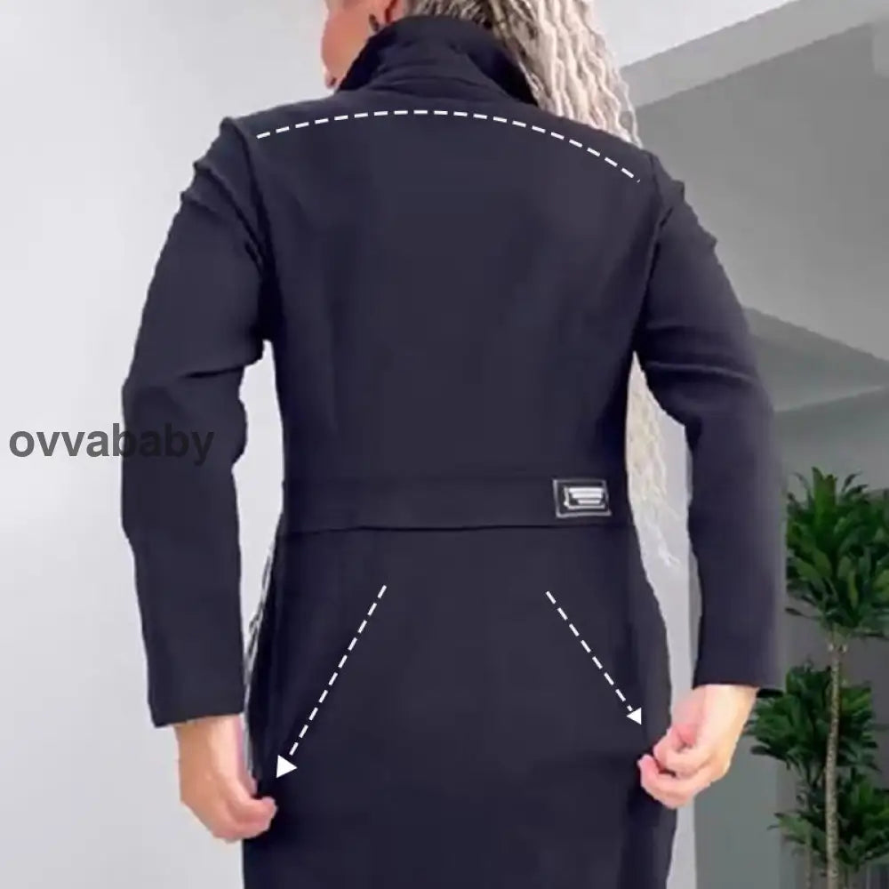 Nea | Langarmkleid mit Schlitz