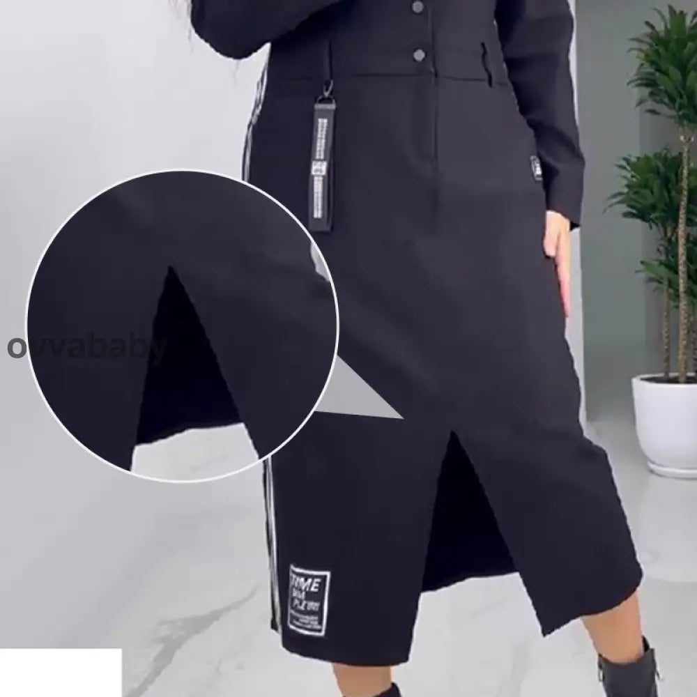 Nea | Langarmkleid mit Schlitz