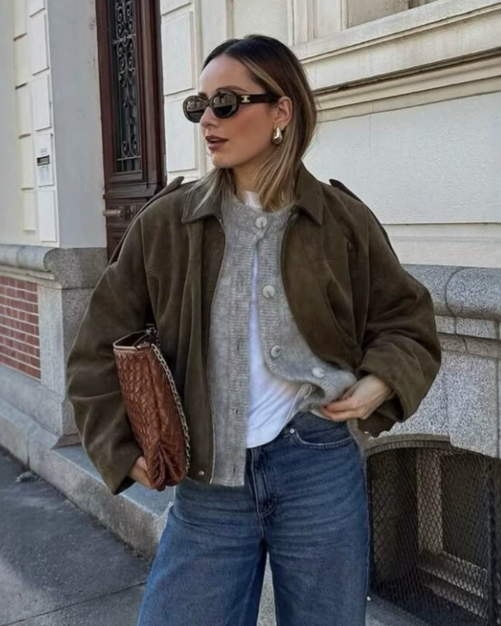 Afrela | Locker sitzende Wildlederjacke für Damen