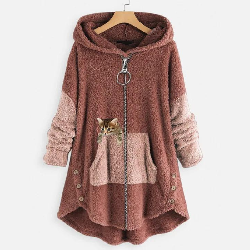 Novia | Kuschelweicher Plüsch-Hoodie mit Print