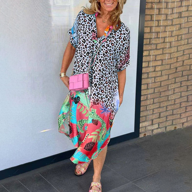 Calista | Elegantes Kleid mit Tiermuster