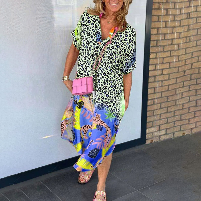 Calista | Elegantes Kleid mit Tiermuster