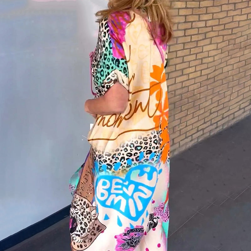 Calista | Elegantes Kleid mit Tiermuster