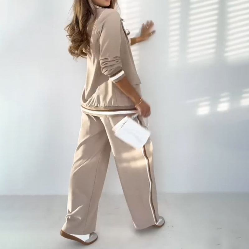 Astrid | Elegantes Zweiteiler-Set in Beige