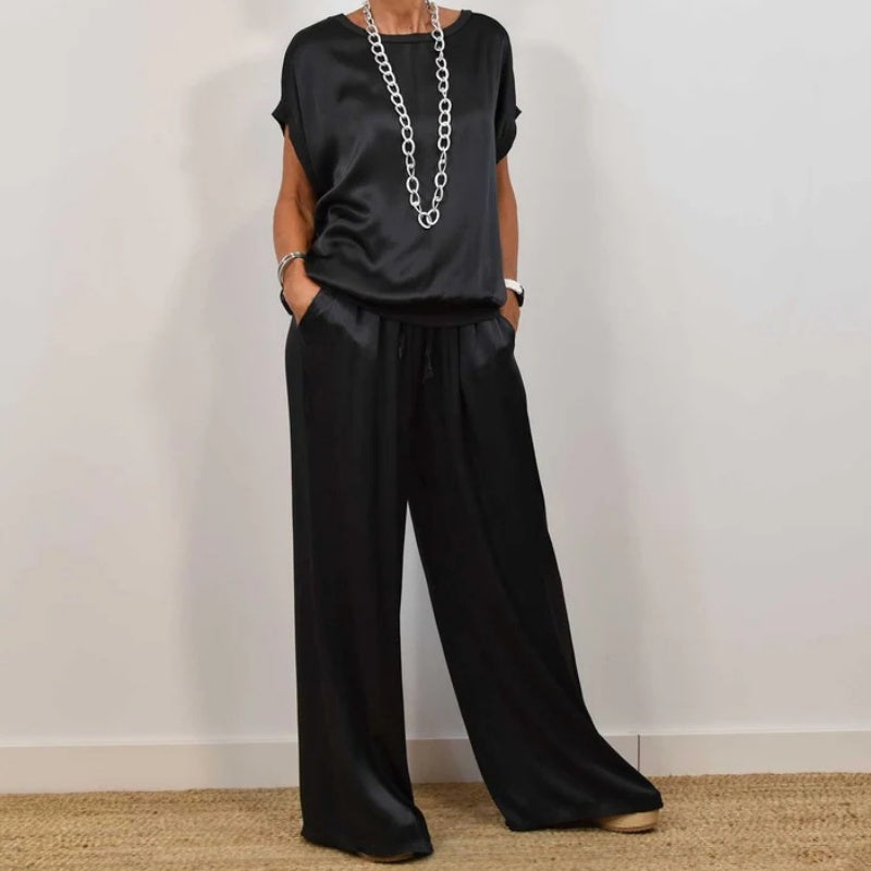 Lexi | Elegantes Seidenset - Oberteil & Unterteil