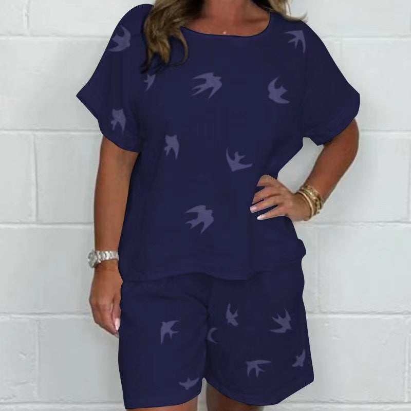 Scarlet | Lässige Baumwoll-Leinen-Shorts mit frischem Print