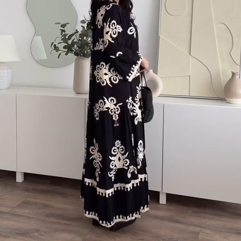 Rosarya | Feminines Midikleid mit Rüschensaum und lockerem Schnitt