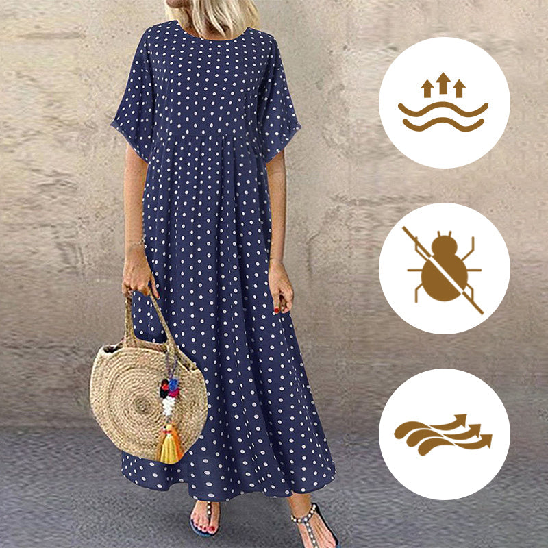 Jaeli | Boho-Maxikleid mit Tupfen