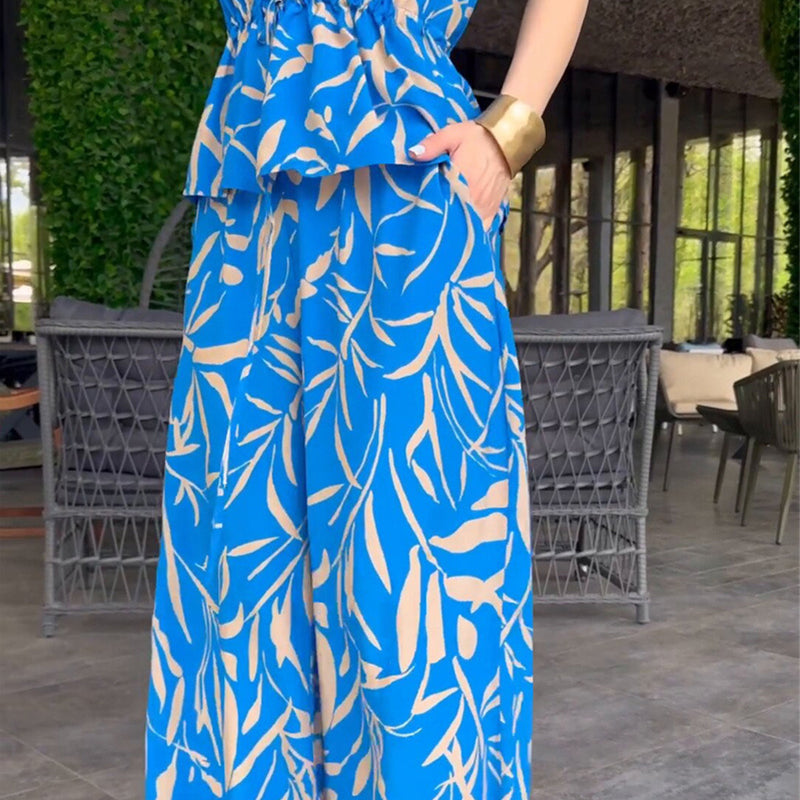 Romina™ | 2-teiliges Set mit bedrucktem Hemd und weiter Hose