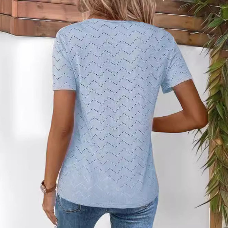 Leah | Lässiges T-Shirt für Damen im modernen Look mit Rundhalsausschnitt