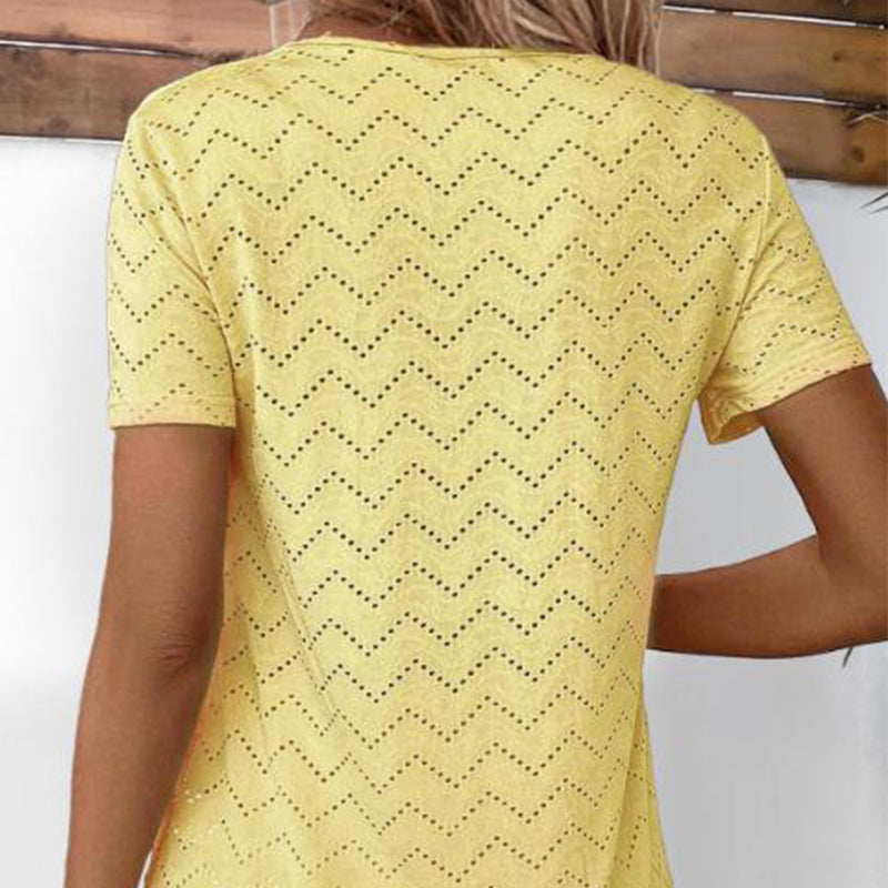 Leah | Lässiges T-Shirt für Damen im modernen Look mit Rundhalsausschnitt