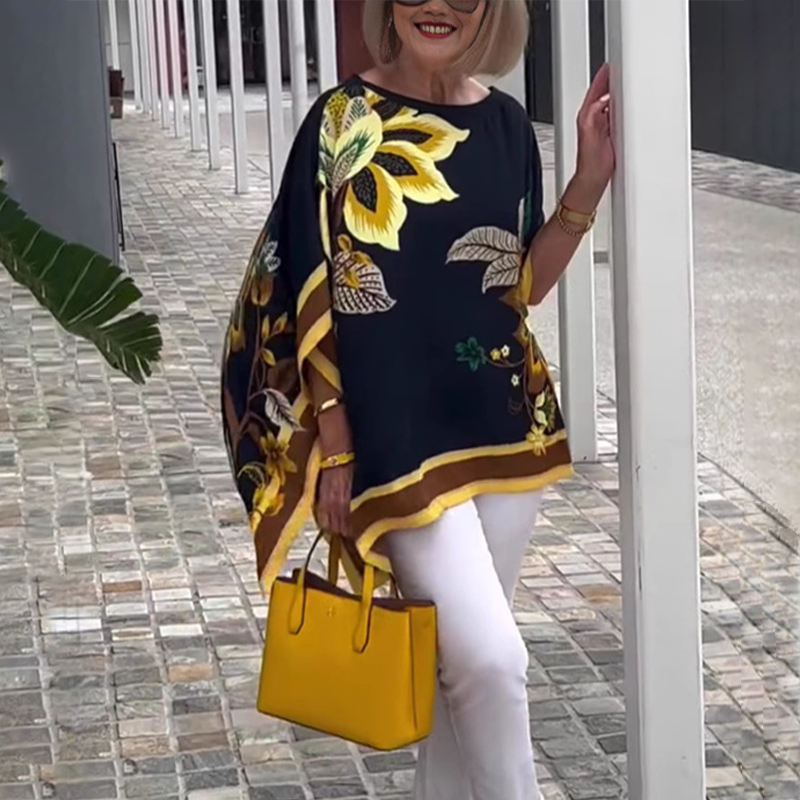 Divia | Buntes Kaftan-Top mit abstraktem Muster