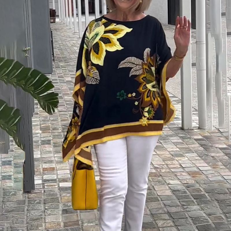 Divia | Buntes Kaftan-Top mit abstraktem Muster