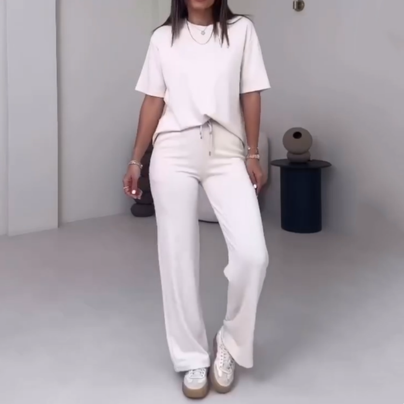 Dena | Zweiteiliges Set mit Kurzarm-Top und Hose