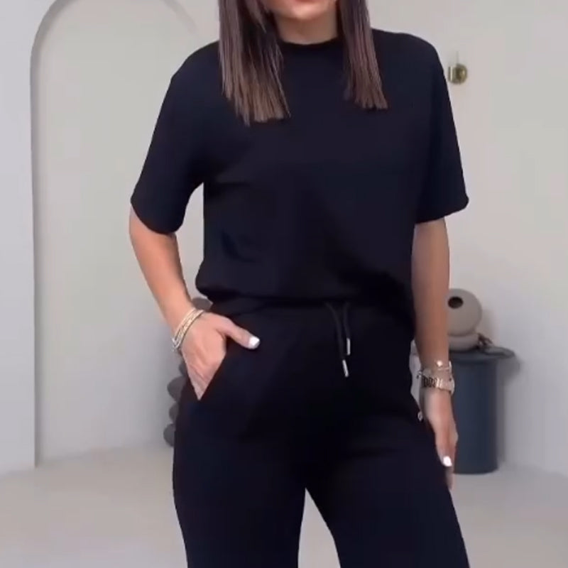 Dena | Zweiteiliges Set mit Kurzarm-Top und Hose