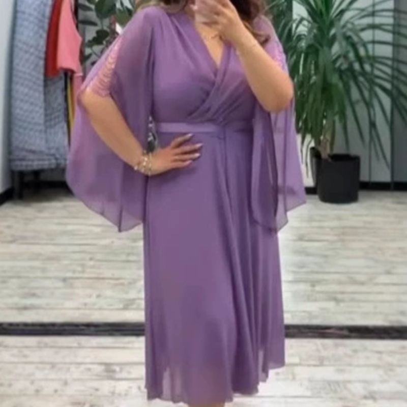 Nicole | modisches Kleid mit V-Ausschnitt für besondere Anlässe