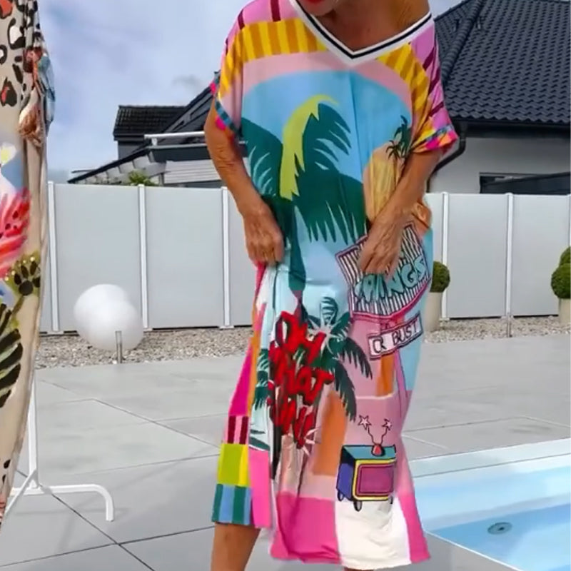 Emale | Kunstvolles Strandkleid