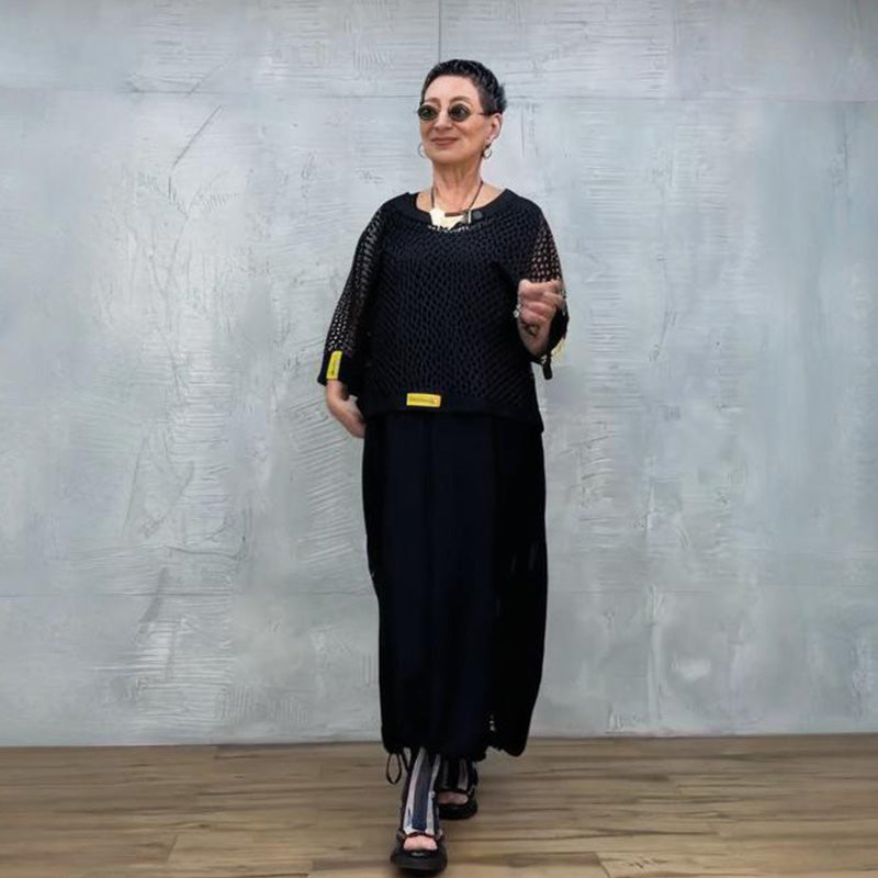 Sain | Urbanes Inneres Kleid mit Stricküberwurf