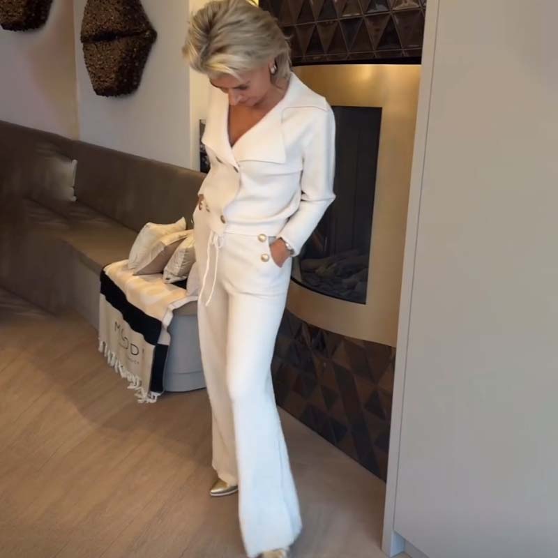 Clarith | Elegantes Set mit Oberteil und weit geschnittener Hose