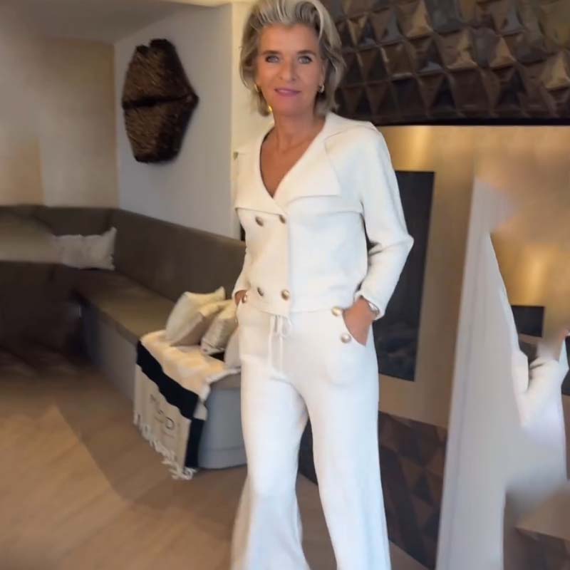 Clarith | Elegantes Set mit Oberteil und weit geschnittener Hose