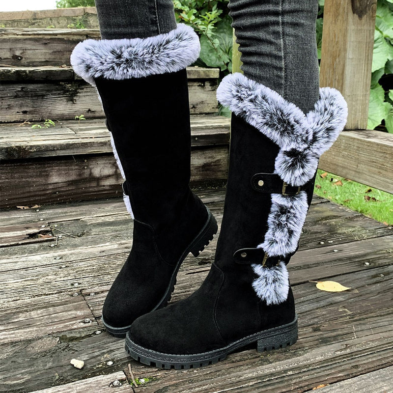 Loreli | Gefütterte Mid-Calf Schneestiefel mit Kunstfell
