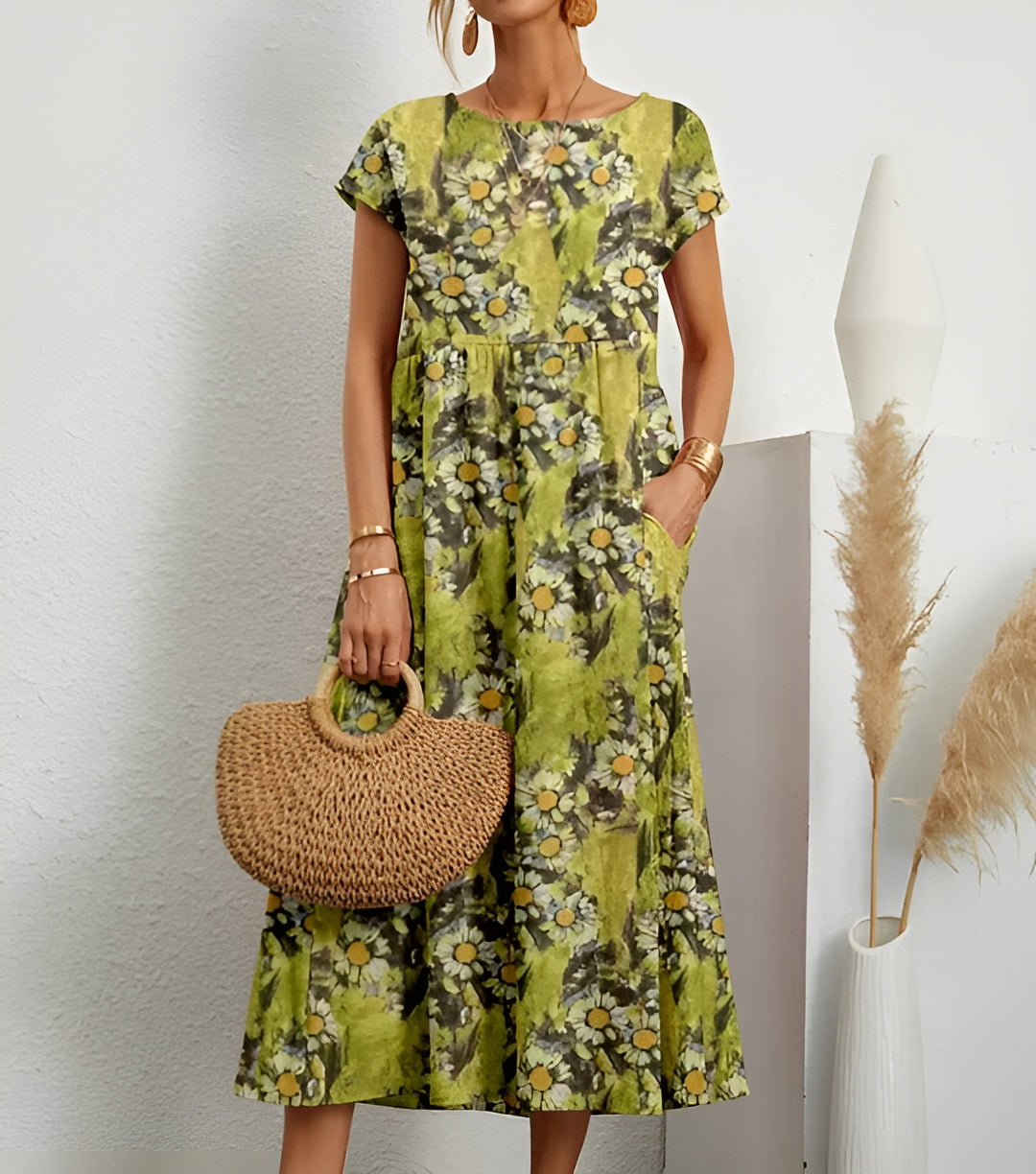 Alexandra™ | Romantisches Sommerkleid mit floralem Design