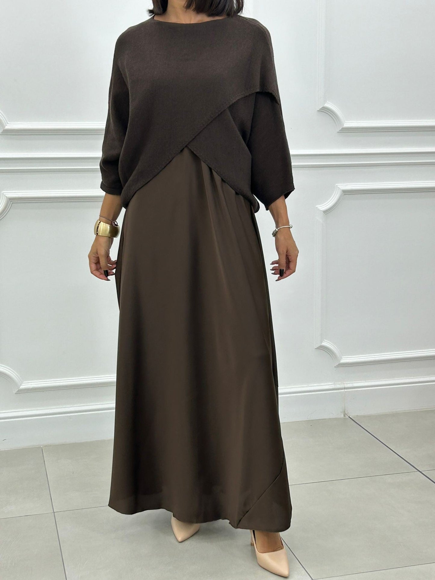 Penelope | Elegantes gestricktes Damenkleid für kühle Tage